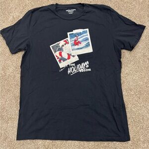 Jack & Jones Black and Red Holiday T-Shirt